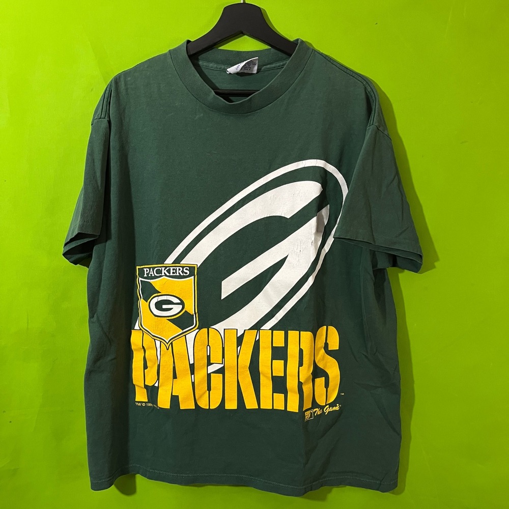 Vintage 1993 Green Bay Packers Shirt The Game Mens Large Green NFL Single Stitch